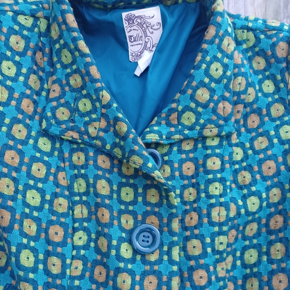 Tulle Anthropology Retro Pleated Blazor - Picture 3 of 9